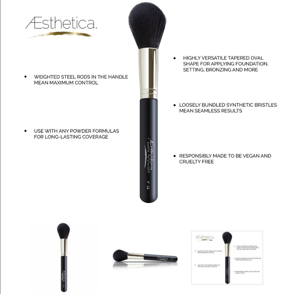Aesthetica pro series P12 powder makeup brush